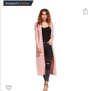 Long sleeve maxi cardigan duster